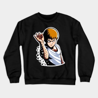 Reigen using his iconic "salt splash" Crewneck Sweatshirt